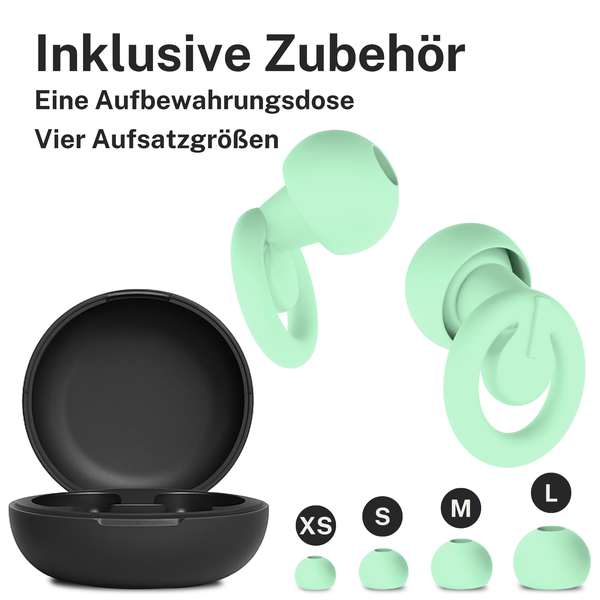 In-Ear-Kopfhörer Zubehör mit Aufbewahrungsdose und vier Aufsatzgrößen