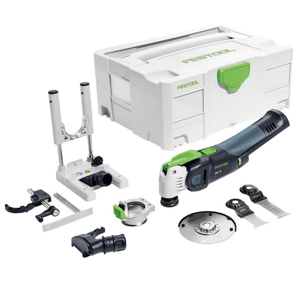 Festool OSC 18 Li E-Basic Set Vecturo Akku Oszillierer 18V ( 574849 ) Brushless StarlockMax Solo im Systainer + Zubehör - ohne Akku, ohne Ladegerät