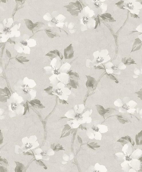 Borastapeter Tapete Blumen Beige - 53 cm x 10.05 m - 660239