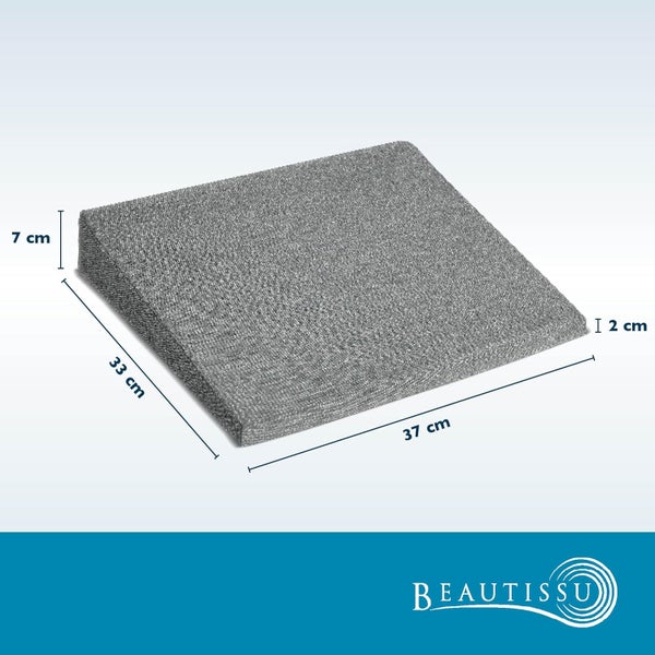 Keilkissen mit den Maßen 37 cm Länge, 33 cm Breite und 7 cm Höhe