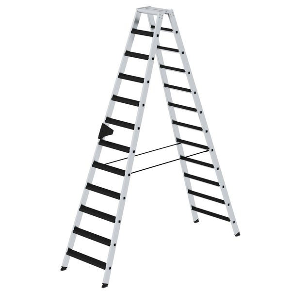 Aluminium Klappleiter mit Sicherheitsbügel und rutschfesten Stufen