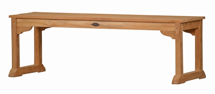 Teak Sitzgruppe 2 Gartenbänke 120 cm ohne Lehnen 1 Tisch 120 x 80 cm im Set