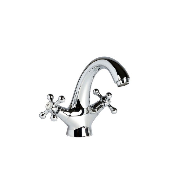 Wasserhahn mit Kreuzgriffen für das Badezimmer