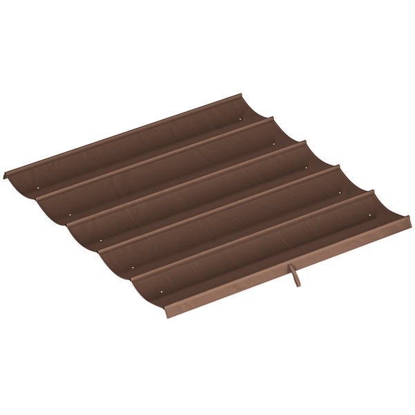 Seilspannmarkise Ersatzstoff aus Polyester in Braun für Pergola oder Terrassenüberdachung.