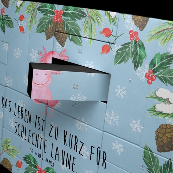 Mr. & Mrs. Panda Befüllbarer Adventskalender Axolotl Glücklich - Blau Pastell