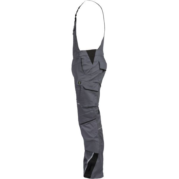 Leibwächter Latzhose Arbeitshose, grau schwarz Gr. 52 Herren