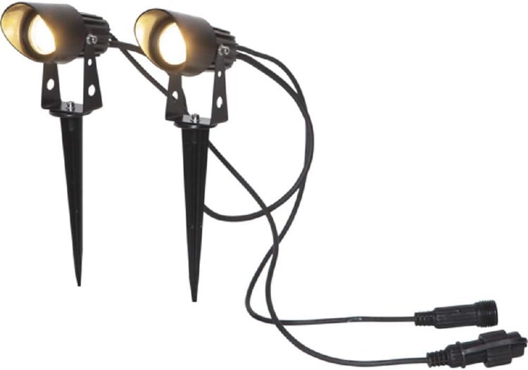 Zwei Erdspießleuchten für den Außenbereich
