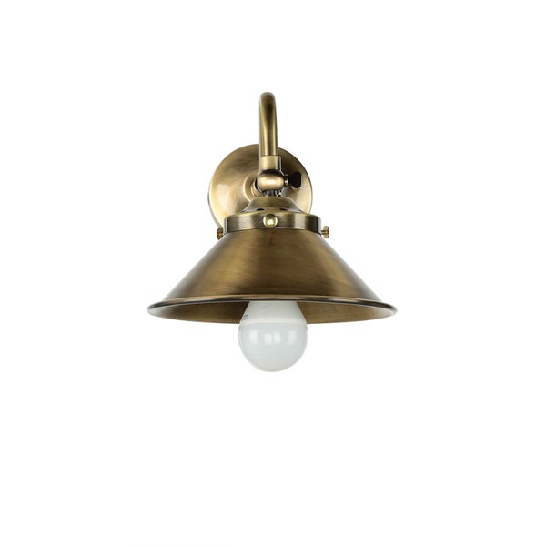 Wandleuchte aus Metall mit Lampenschirm und Leuchtmittel