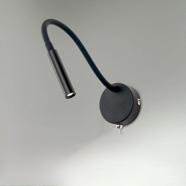 Moderne LED Wandleuchte mit biegsamem Arm und Schalter