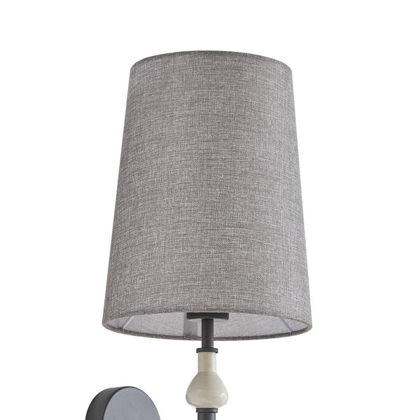 Lindby Wandleuchte, Wandlampe Innen Haldorin (Landhaus Vintage Rustikal) (1 flammig E27) - Textil Wandleuchten Wandstrahler Wandbeleuchtung Schlafzimmer / Wohnzimmer Wohnzimmerleuchte