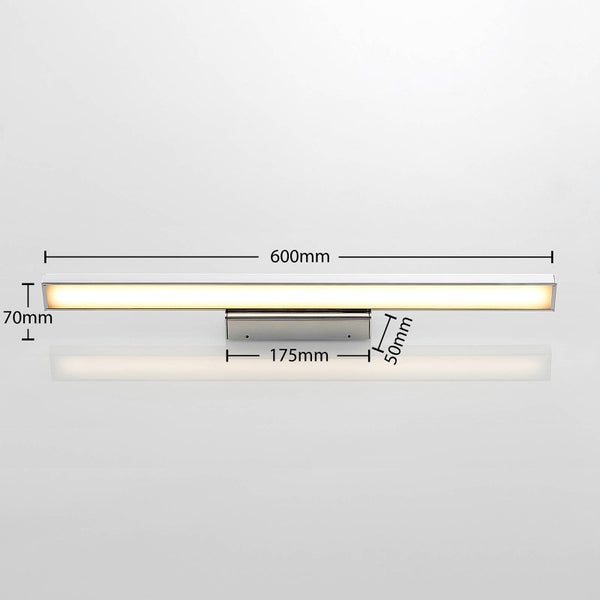 Lindby LED Wandleuchte, Wandlampe Bad Alenia (spritzwassergeschützt (Modern) in Chrom aus Aluminium (1 flammig ) - Wandleuchten Spiegelleuchte Badezimmer Wandbeleuchtung Badezimmerleuchte
