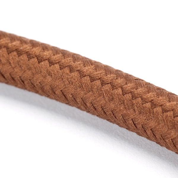Textilkabel Braun, 3-adrig, (3x 0,75 mm²) - Stoffkabel mit Erdleiter, Meterware