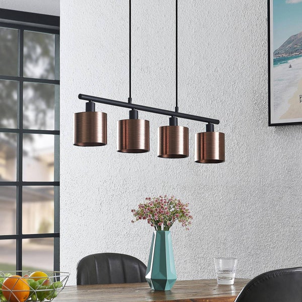 Lindby Pendelleuchte Joudy (Modern) in Bronze aus Metall (4 flammig, E14) - Deckenlampe Esstischlampe Hängelampe Hängeleuchte Wohnzimmerleuchte