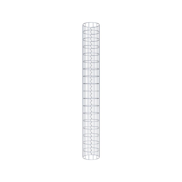 Gabionensäule Durchmesser 22 cm, MW 5 x 10 cm rund - Höhe: 1,80 m