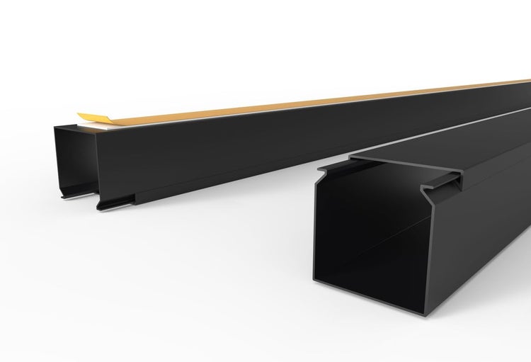 CILSON WDK4040SS Art.-Nr. 6700300.1.2 Kabelkanal Selbstklebend 40x40mm 2m, Schwarz - 2 Stück 1 m / 1000 mm, Stabile Kabelverlegung, Einfache Montage