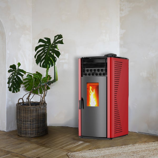 Luft- Pelletofen Anita 12 kW Sannover Bordeaux