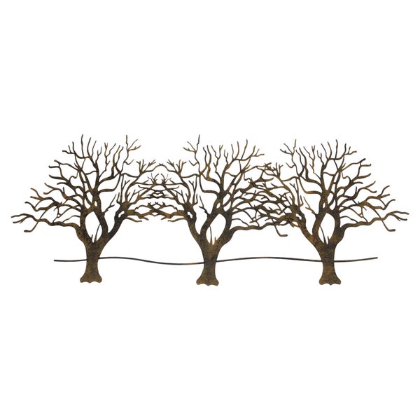 FRANK FLECHTWAREN | Wanddeko Bäume, METALL, 100 x 43 cm