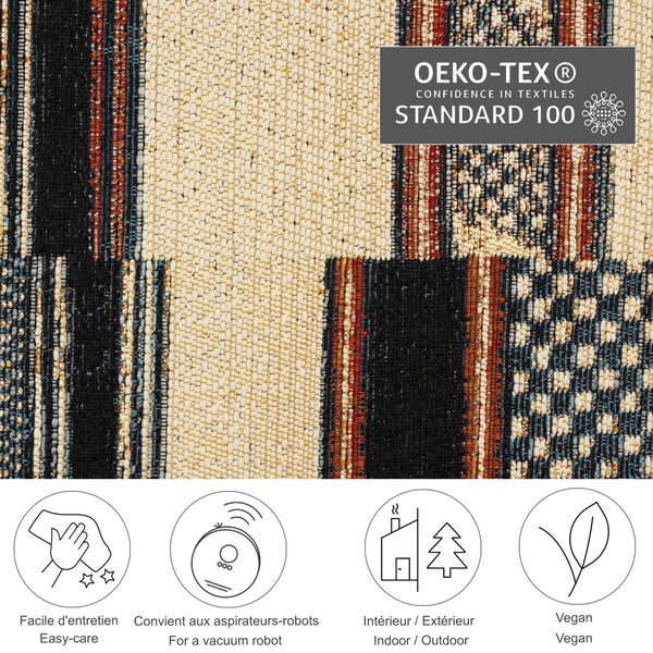 Gewebter Outdoorteppich Aurora Beige 240x340 cm