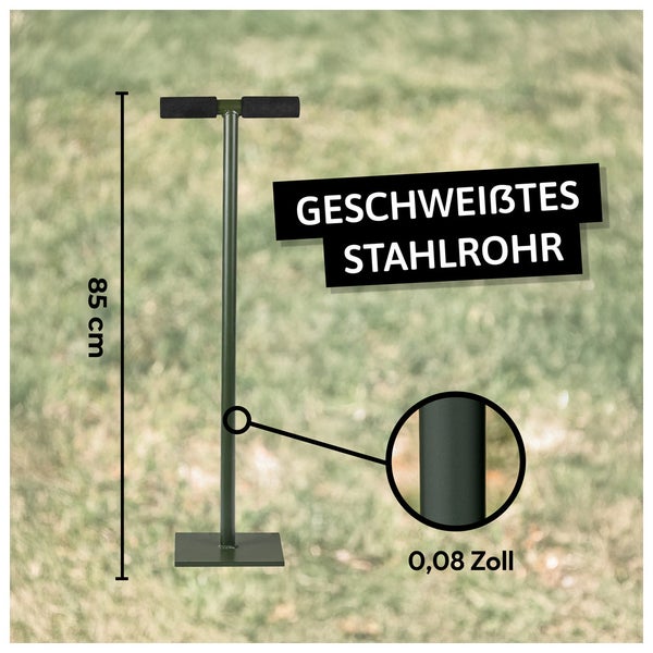 Erdlochbohrer aus geschweißtem Stahlrohr, 85 cm hoch und 0,08 Zoll dick