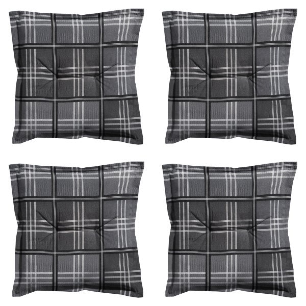 Sitzkissen Patchy grau - Ca. 50x50 cm - 4er-Set