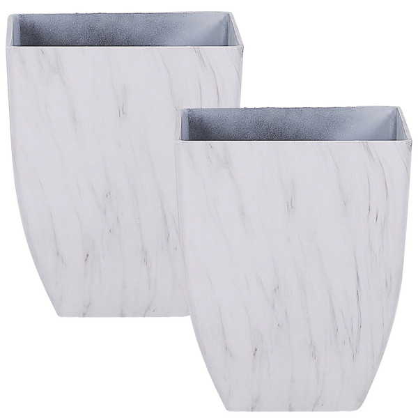 Set mit 2 Blumentöpfen MIRO 35 cm Weiß
