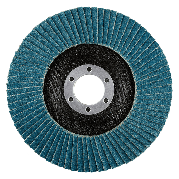 RHODIUS Fächerscheibe LSZ F3, 10 Stück, 125 x 22,23 mm, Korn 60, für Edelstahl, Stahl, Metall, ALPHAline