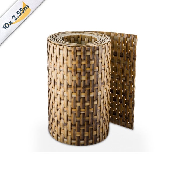 Rollbare Weidenzaunmatte mit den Maßen 10 x 2,55 Meter