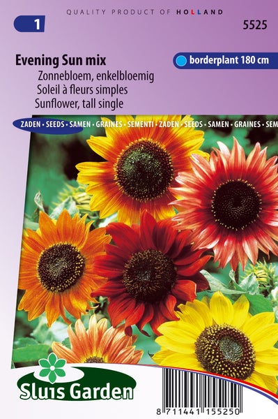 Sonnenblumen-Samenmischung für eine 180 cm hohe Beetbepflanzung