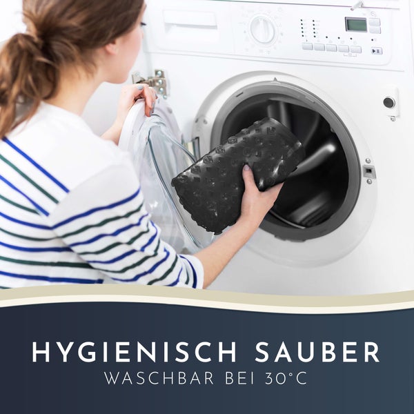 Homerella® Duschmatte rutschfest - 100% BPA frei - Inkl. 2 Haken zum Aufhängen 53x53cm - Antirutschmatte Dusche hautsensitiv & schimmelresistent - Duscheinlage maschinenwaschbar