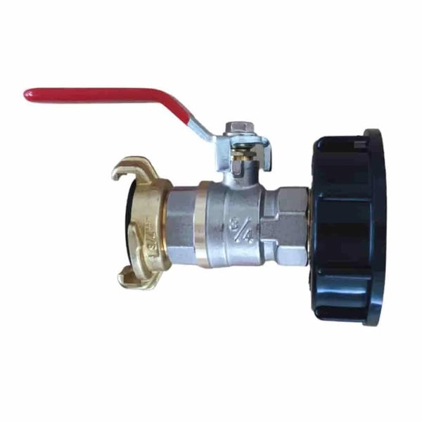 Kugelhahn mit Storz Kupplung und Wassertankadapter für IBC Container