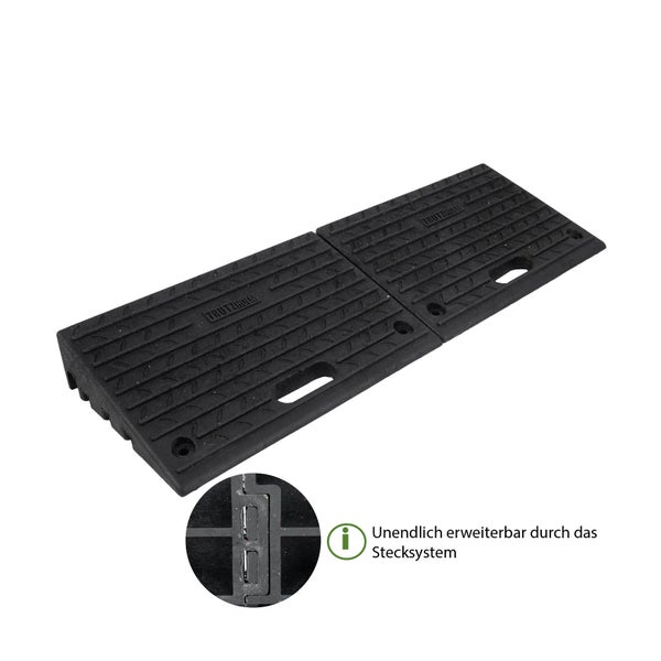 TRUTZHOLM Bordsteinrampe 2er Set 50x32x10cm Tragkraft 2t Gummi Rampe Auffahrrampe Rollstuhlrampe