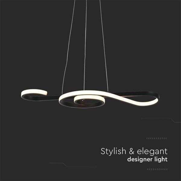 Moderne LED-Hängeleuchte mit geschwungenem Design