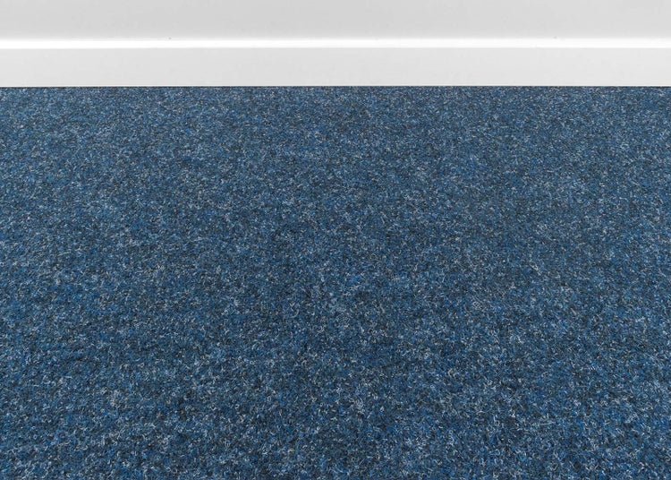 Nadelvlies Meterware in Blau Robuster Nadelfilz Teppichboden Filz Auslegware 400 cm Breite (Meterware)