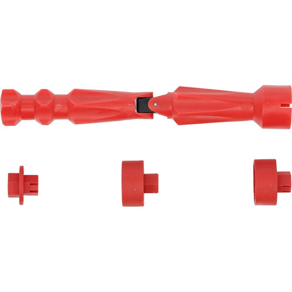 Rohrreinigungsgerät mit auswechselbaren Aufsätzen