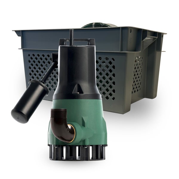 Tauchpumpe mit einem Kunststoffkorb