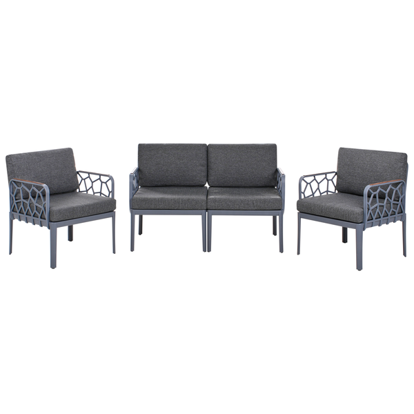Gartensofa Set 4-Sitzer ERICHE Dunkelgrau