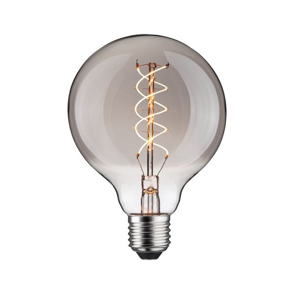 Rustic Shine Standard 230V LED Globe E27 Filament in S-Form 170lm 4,2W 1800K dimmbar Rauchglas