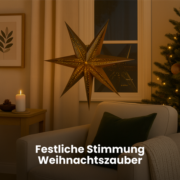 Papierstern mit 50 Zentimeter Durchmesser