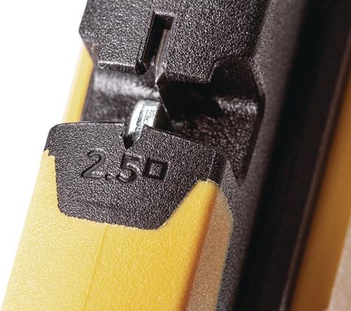 Detailansicht einer Abisolierzange mit der Kennzeichnung 2.5