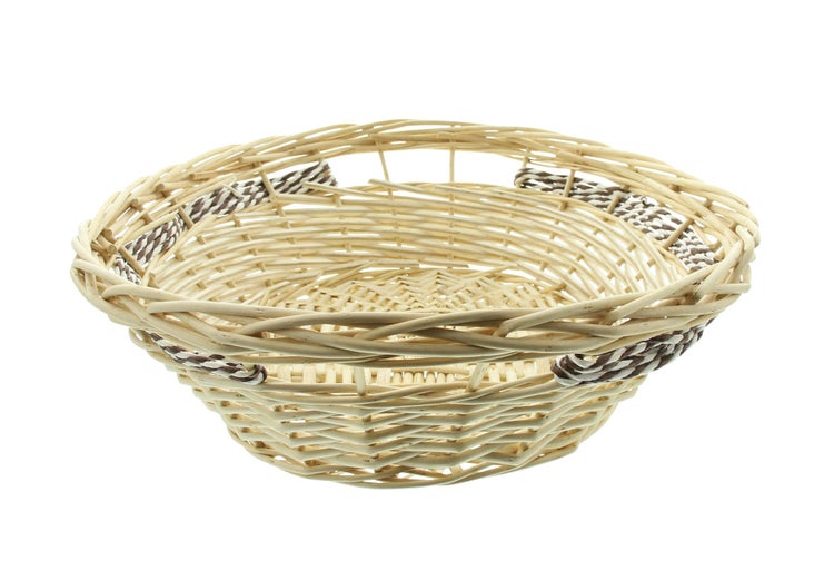 FRANK FLECHTWAREN | Schale Papierschnurgeflecht, oval, WEIDE, PAPIER, 46 x 39 x 11 cm