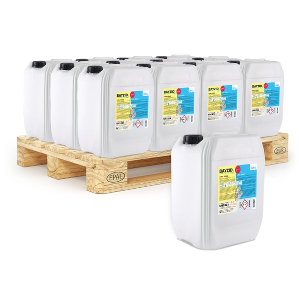 Palette mit mehreren Kanistern Bayzid pH plus Flüssigkeit, 28 Kilogramm