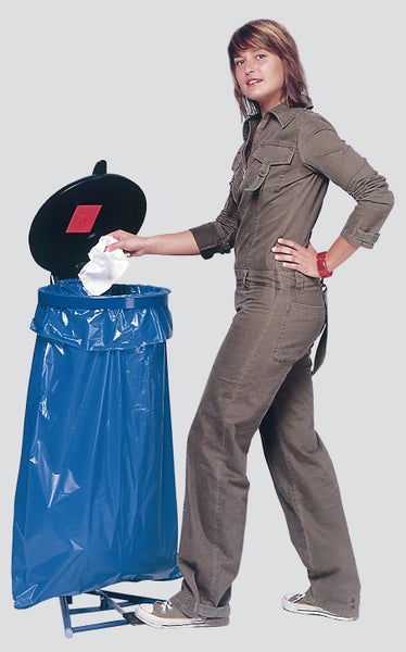 PROREGAL Robuster Müllsackständer Mit Fußpedal 120 Liter HxBxT 100 x 49 x 49 cm Stahl Blau Schwarz