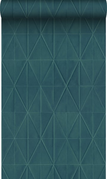 Origin Wallcoverings Tapete Origami-Muster Dunkelblau - 53 cm x 10.05 m - 347860