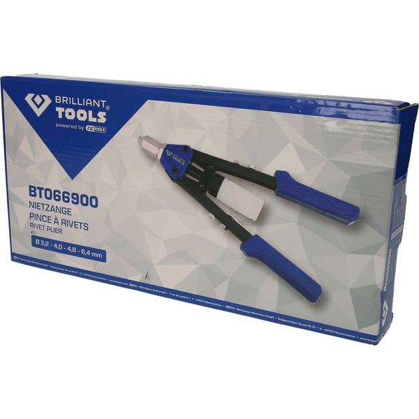 BRILLIANT TOOLS Handnietzange für Ø 3,2-4,0-4,8-6,4 mm Nieten - BT066900