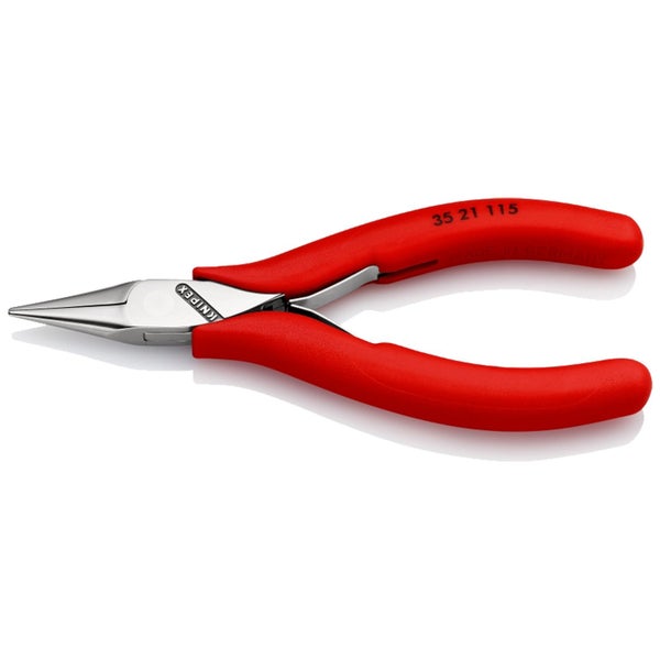 Knipex Flachrundzange mit rotem Griff