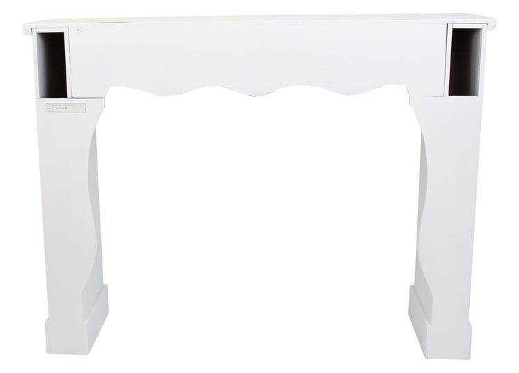FRANK FLECHTWAREN | Kaminkonsole Shabby, HOLZ, 98 x 25 x 96 cm