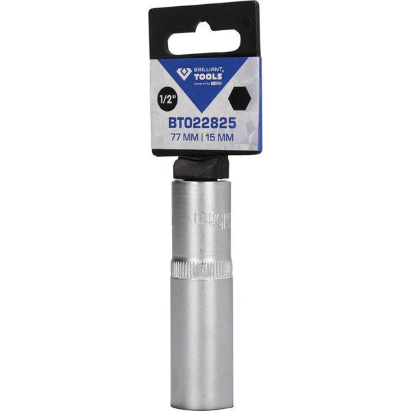 BRILLIANT TOOLS 1/2 Sechskant-Stecknuss lange Ausführung 15 mm - BT022825