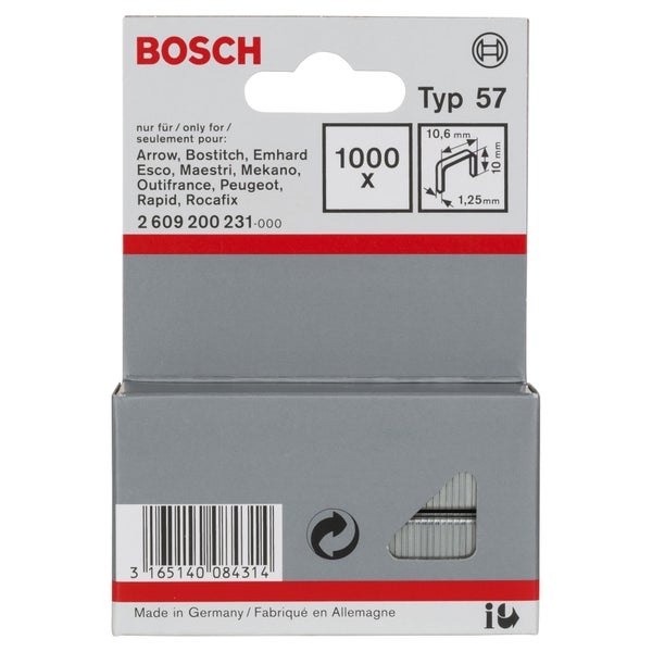 Bosch Typ 57 Klammern, 1000 Stück