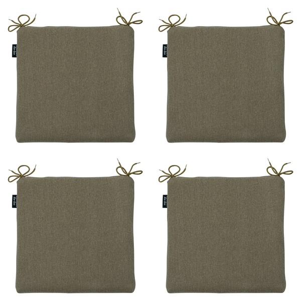 Sitzkissen Taupe Canvas Eco+ - Ca. 40x40 cm - 4er-Set