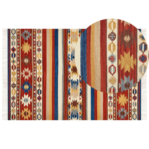 Teppich JRARAT Bunt 160 x 230 cm Wolle Kelim